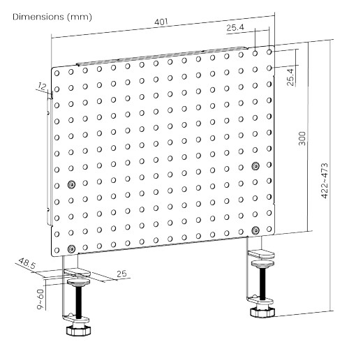 Multi-Purpose Clamp-On Desk Pegboard (Standard) CSPB-001 Optimizing Storage Space While Adding Personality from china(chinese)