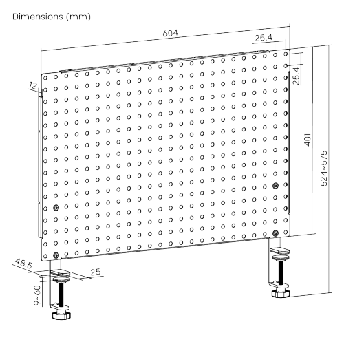 Multi-Purpose Clamp-On Desk Pegboard (Large) CSPB-002 Optimizing Storage Space While Adding Personality from china(chinese)