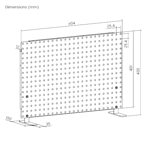 Multi-Purpose Freestanding Desk Pegboard (Large) CSPB-002-S Optimizing Storage Space While Adding Personality from china(chinese)