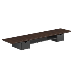 Heavy-Duty Monitor Riser with Drawers & Keyboard Tray