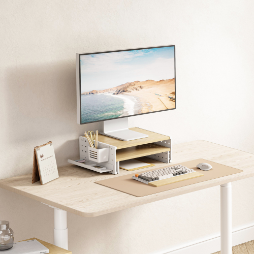 Versatile Monitor/Laptop Riser with Pegboards STB23-04 · 2-Tier Monitor Riser · Dual Monitor Riser · Storage Box from china(chinese)