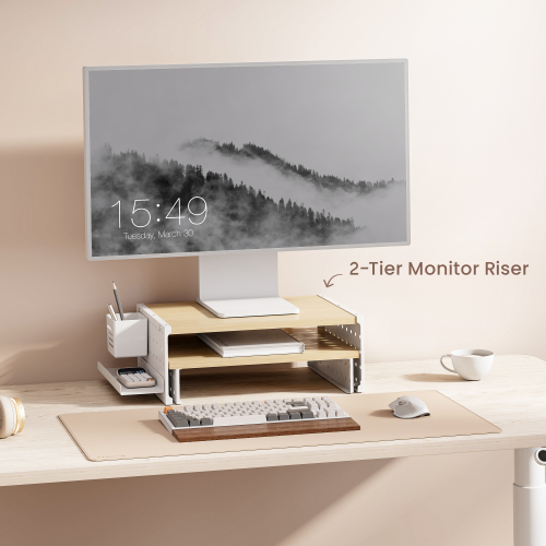Versatile Monitor/Laptop Riser with Pegboards STB23-04 · 2-Tier Monitor Riser · Dual Monitor Riser · Storage Box from china(chinese)