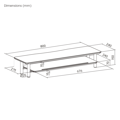 Solid Wood Monitor & Laptop Riser with Storage Shelves (Standard Surface) STB27-02 Create additional storage for an efficient workspace from china(chinese)