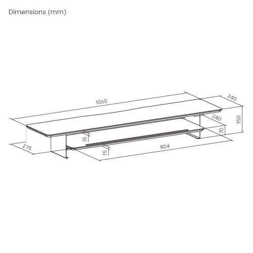 Solid Wood Monitor & Laptop Riser with Storage Shelves (Large Surface) STB27-06 Create additional storage for an efficient workspace from china(chinese)