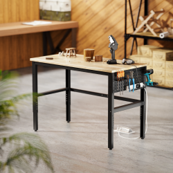 Height Adjustable Workbench with 1200mm Finger Joint Board Surface