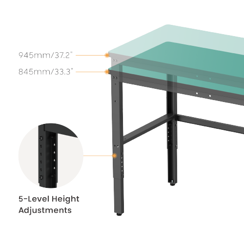 Height Adjustable Workbench with 1500mm Anti-Static Surface WKB04-T150-ESD With an impressive load capacity of 500kg (1100lbs), it offers a robust and steady workspace from china(chinese)