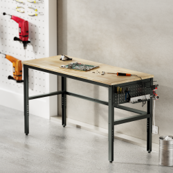 Height Adjustable Workbench with 1500mm Finger Joint Board Surface 