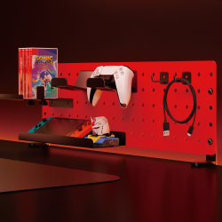 Clamp-On Desk Pegboard Organizer with Storage Kits