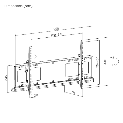 Anti-theft Large Screen Tilting TV Wall Mount LP38-48AT Fits Most 43''-90" TVs from china(chinese)