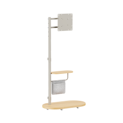 Mobile Display Floor Stand with Cable Clips