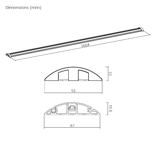 Aluminum Floor Cable Cover - 1604x92mm CC13-S160 Protect and Organize Your Wire & Cable Runs from china(chinese)