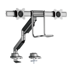 Economy Heavy-Duty Dual-Monitor Gas Spring Monitor Arm with Handle