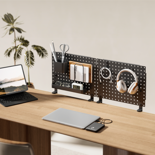 Multi-Purpose Clamp-On Desk Pegboard (Standard) CSPB-001 Optimizing Storage Space While Adding Personality from china(chinese)