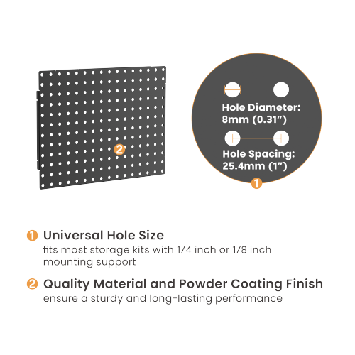 Multi-Purpose Wall-Mounted Pegboard (Standard) CSPB-001-W Optimizing Storage Space While Adding Personality from china(chinese)
