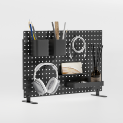 Multi-Purpose Freestanding Desk Pegboard (Large)