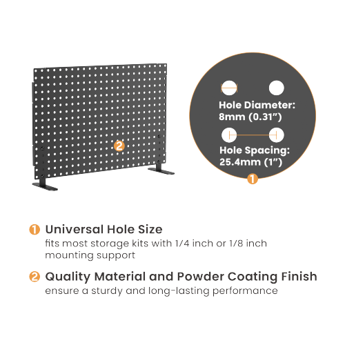 Multi-Purpose Freestanding Desk Pegboard (Large) CSPB-002-S Optimizing Storage Space While Adding Personality from china(chinese)