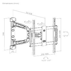 Chic Aluminum Full-Motion TV Wall Mount