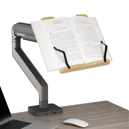Universal Bamboo Book Holder for Monitor Arms NBH-10B made from eco-friendly natural bamboo from china(chinese)