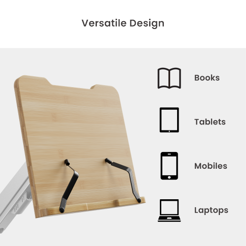 Universal Bamboo Book Holder for Monitor Arms NBH-10B made from eco-friendly natural bamboo from china(chinese)