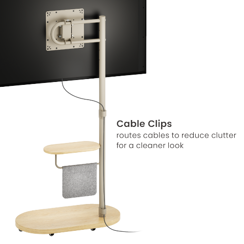 Mobile Display Floor Stand with Cable Clips FS54-22T-01W  from china(chinese)
