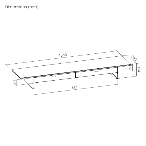 Large Heavy-Duty Monitor Riser with 2-Drawer STB26-04  from china(chinese)