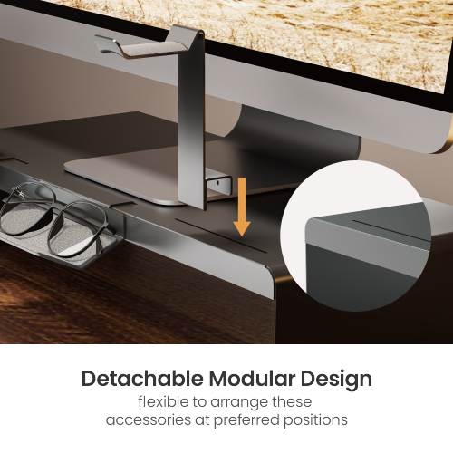 Steel Monitor Risers with Storage Tray & Holders STB-126 Streamline Your Workspace with Versatile Storage from china(chinese)