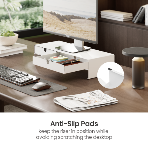 Steel Monitor Risers with Drawers STB-127 Maximize Efficiency with Extra Storage Space from china(chinese)