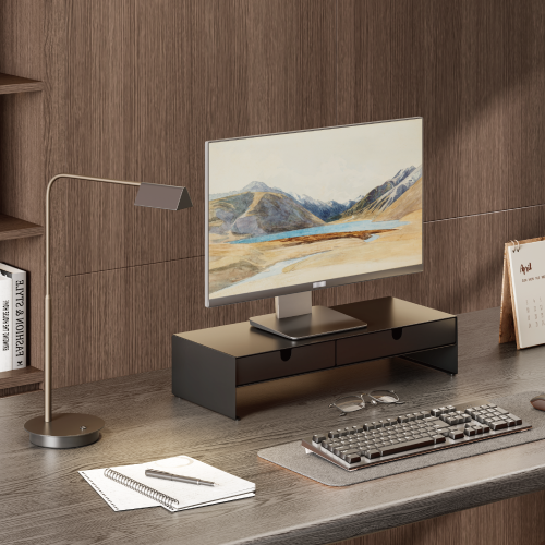 Steel Monitor Risers with Drawers STB-127 Maximize Efficiency with Extra Storage Space from china(chinese)