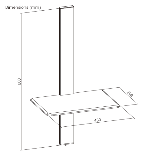 Wall Mount with Shelf HGB01-1M for HGS02 Series Thriving Indoor Gardening Systems from china(chinese)