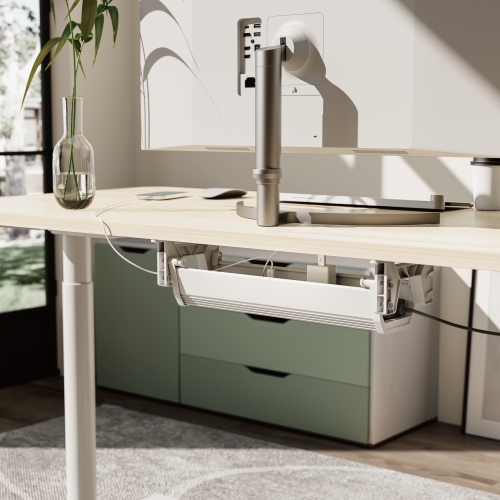 Easy-to-Open Under Desk Cable Tray CC11-11 Streamline Cable Management with Ease from china(chinese)