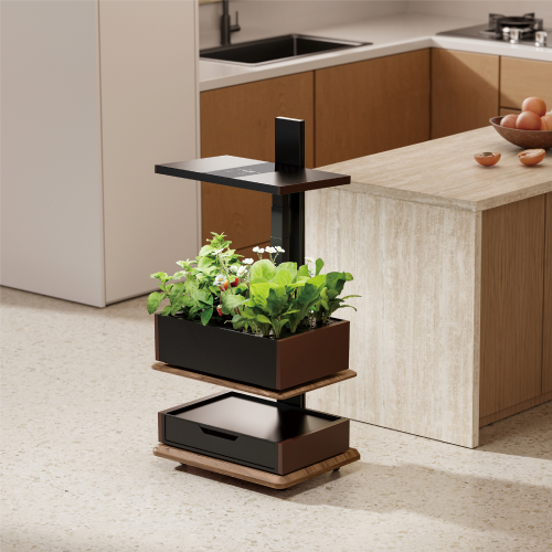 Mobile Floor Stand with Dual Shelf HGB01-1S for HGS02 Series Thriving Indoor Gardening Systems from china(chinese)