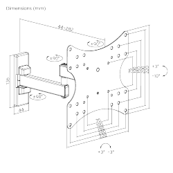 Super Economy Full-motion TV Wall Mount