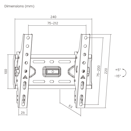 Compact Super Economy Tilt TV Wall Mount KL36-22T  from china(chinese)