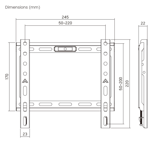 Compact Super Economy Slim Fixed TV Wall Mount KL37-22F  from china(chinese)