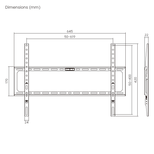 Large Super Economy Slim Fixed TV Wall Mount KL37-46F  from china(chinese)