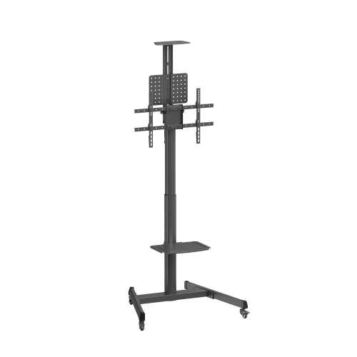 Telescope Height-Adjustable Steel TV Cart with Crank Handle TTV17H-46TW For most 37"-70" Displays from china(chinese)