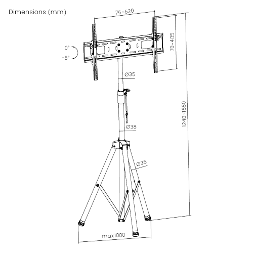 Tilting TV Mount with Portable Tripod Stand Supplier and Manufacturer- LUMI