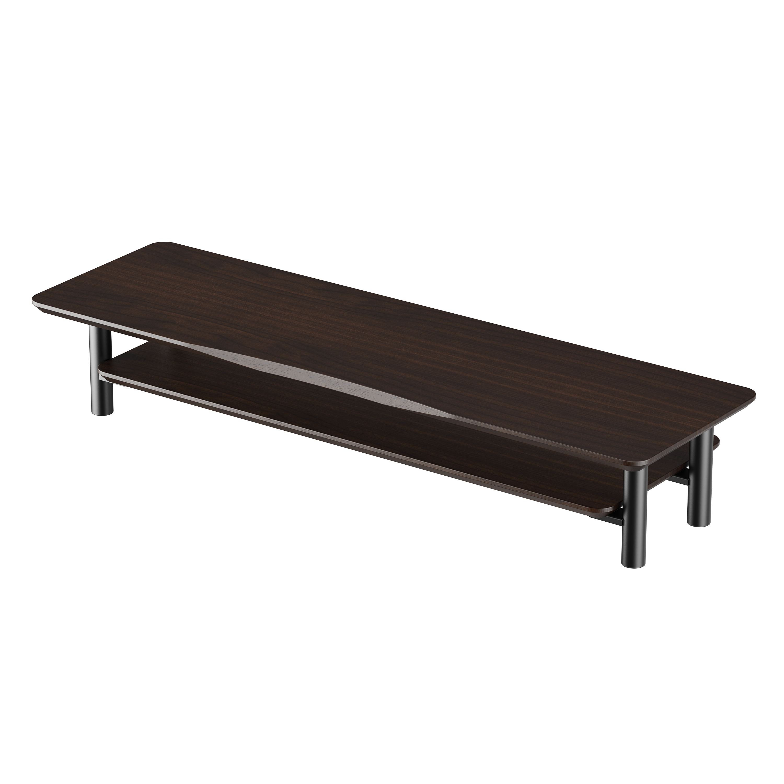 Solid Wood Monitor & Laptop Riser with Storage Shelves (Standard ...