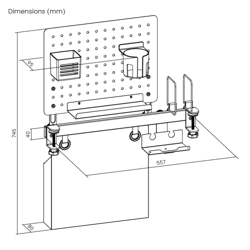 Deskmatics Office Rail Storage System STR01-01 All-In-One Storage Solution from china(chinese)