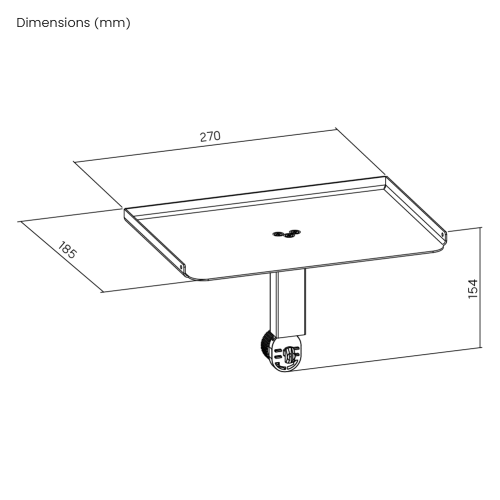 Speaker Holder STR01-P02 Compatible with LUMI's STR01 Series Deskmatics Rail Storage System from china(chinese)