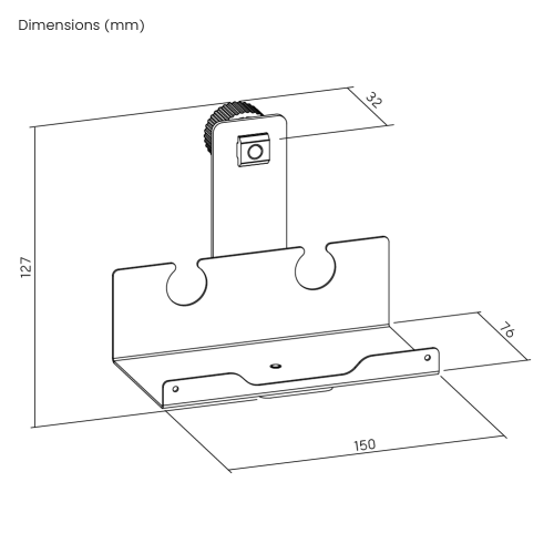 Power Strip Holder STR01-P06 Compatible with LUMI's STR01 Series Deskmatics Rail Storage System from china(chinese)