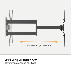 Extra Long Arm Full-Motion TV Wall Mount