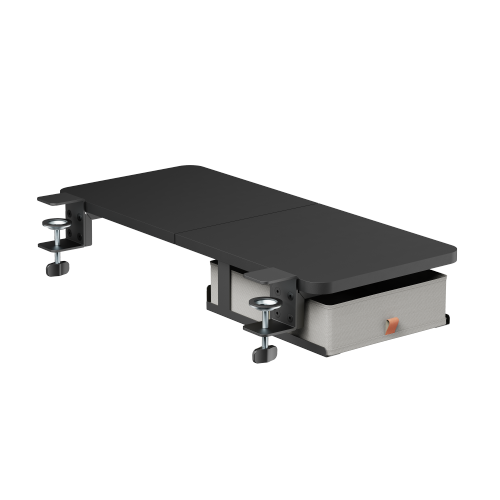 Desk Extension Tray with Storage Drawer (Large Surface) DET07-02L Expand Your Workspace with Integrated Storage from china(chinese)