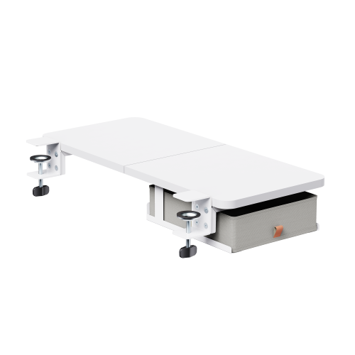 Desk Extension Tray with Storage Drawer (Large Surface) DET07-02L Expand Your Workspace with Integrated Storage from china(chinese)