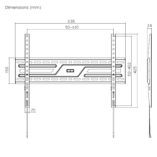 Large-Screen Medium Fixed TV Wall Mount KL38-46F  from china(chinese)