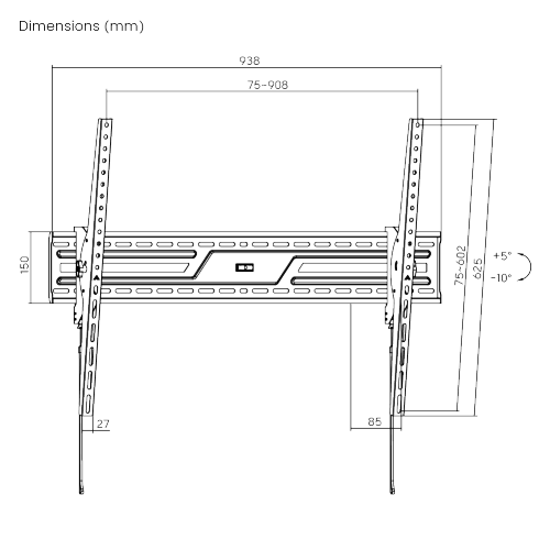 Large-Screen Large Tilt TV Wall Mount KL38-69T  from china(chinese)