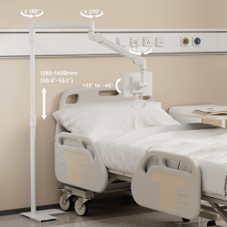 Height Adjustable Medical Monitor Floor Stand