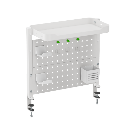 Clamp-On Organizer Shelf with Pegboard Kits DET06-02 Maximize Your Space: On-Desk & Under-Desk Installation from china(chinese)