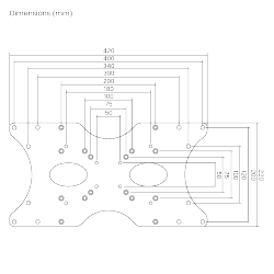 400x200 VESA Extension Plate