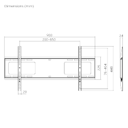 Large Screen Fixed TV Wall Mount